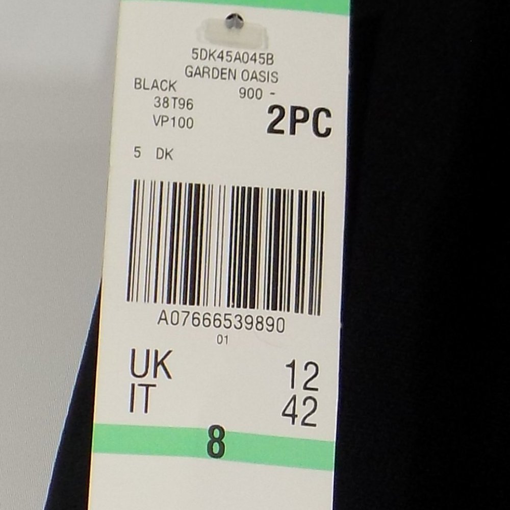 Nipon Boutique "Garden Oasis" 2-Piece Business Suit Black Size 8 NWT - Picture 14 of 16